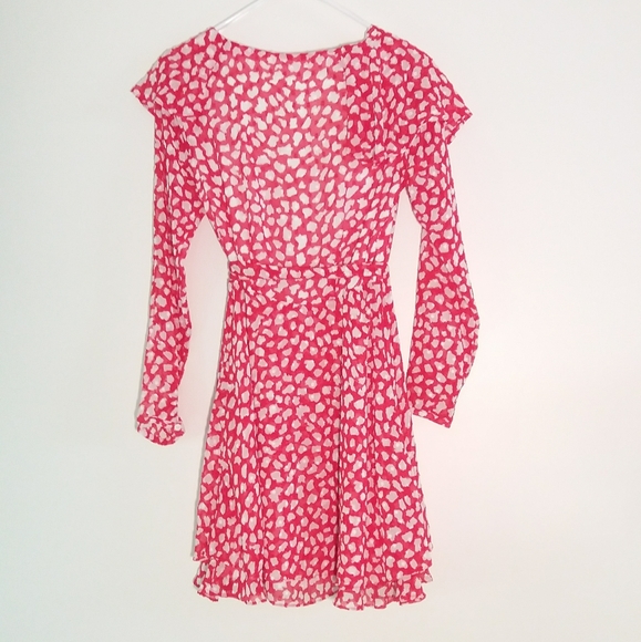 Free People Frenchie Ruffle Wrap Dress Red - Picture 4 of 7